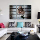 Miico Hand Painted Three Combination Decorative Paintings Bud-dha Statue Wall Art For Home Decoration