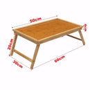 Foldable Wooden Bamboo Bed Tray Breakfast Laptop Desk Tea Serving Table Stand