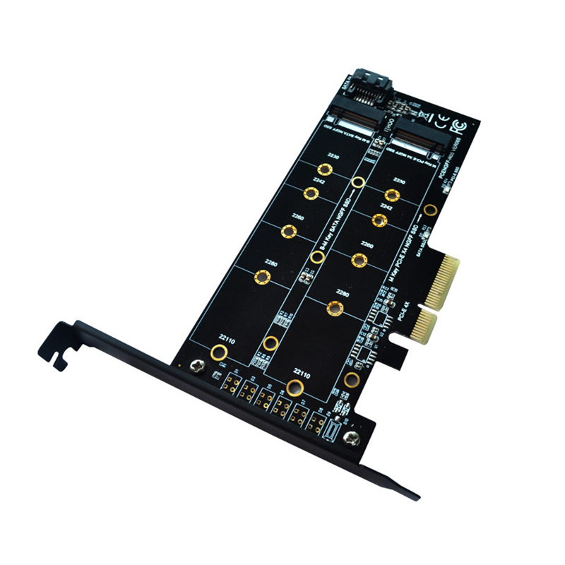 ITHOO PCENGFF-N05 PCI-E 4X to M.2 Key M+B Interface NVME M.2 SSD PCI-E Expansion Card 10Gbps for Desktop Computer
