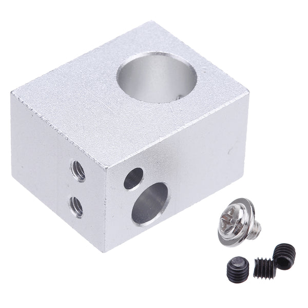 15*20*25mm 10mm Bore FDM Aluminum Heating Block for Extruder MK10 Nozzle