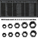 10PCS Damaged Nut Bolt Remover Set Broken Screw Stripped Socket Stud Extractor