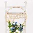 2Pcs Wedding Chair Signs Decorative Wooden Pendants Groom Bride Party Decorations