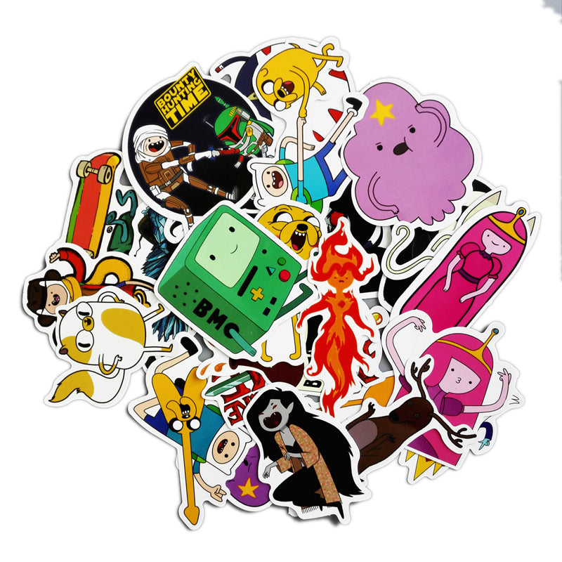29pcs Adventure Time Cartoon Pvc Waterproof Sticker For Wall Car Laptop Bicycle Luggage Sticker