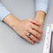 Trendy Alloy Ring Crystal Ring Rhinestone Rectangle Finger Ring for Men