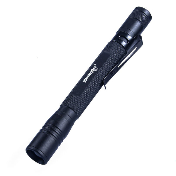 Skywolfeye B21 XPE 3Modes Zoomable LED Flashlight Pen AAA  Work Light Camping Hunting Emergency Lamp
