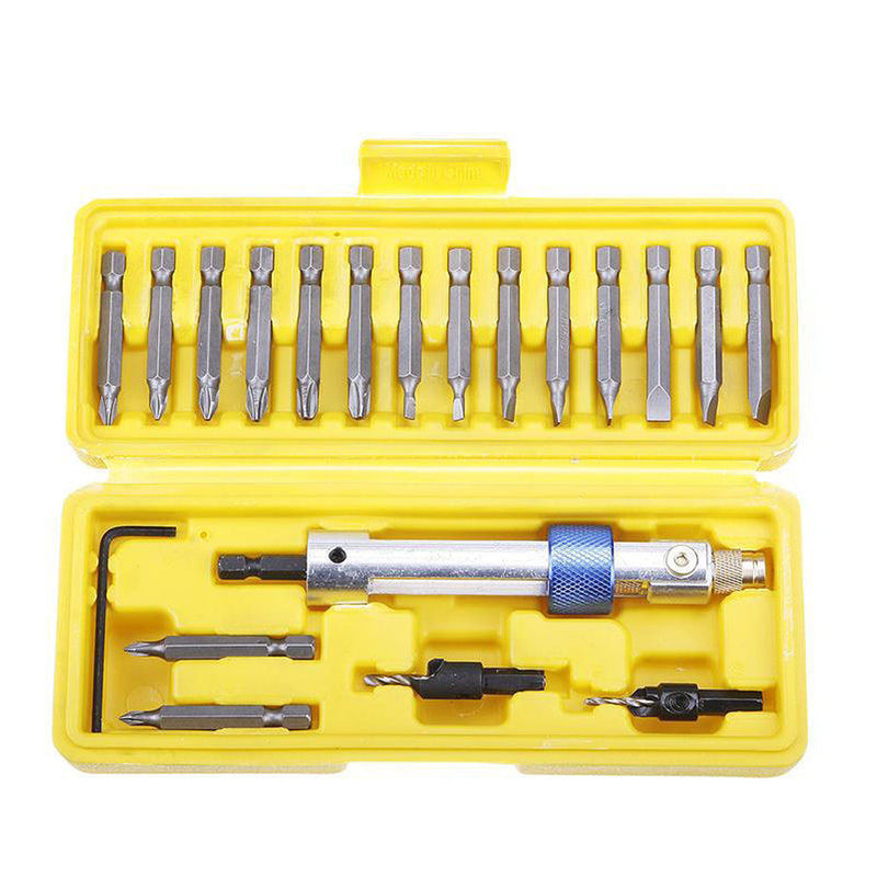20Pcs Drill Bit Set HSS High Speed Steel Screwdriver Bits Drill Driver Bits Quick Converter Adapter