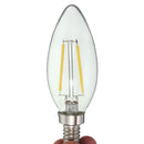 E12 2W COB Edison Filament Bulb LED Candle Light Lamp Bulb AC110V