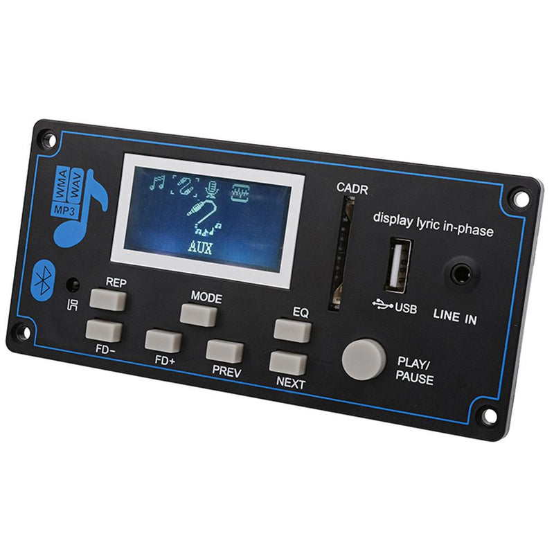 Bluetooth MP3 Audio Decoder Board WMA USB SD FM AUX Decoding Car MP3 Module Lyrics Synchronization DIY Speaker Amp Home Theater