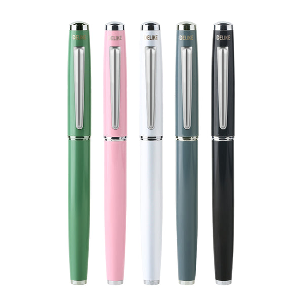 Delike Fountain Pen 0.38mm/0.5mm EF/F Nib Calligraphy Writing Signing Ink Pens Gifts for Students Friends Families