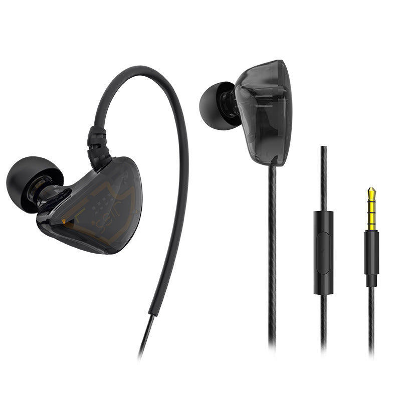 Bakeey X62 Graphene Double Dynamic Driver Earphone 3.5mm Wired In-ear Heavy Bass Stereo Earbuds with Mic