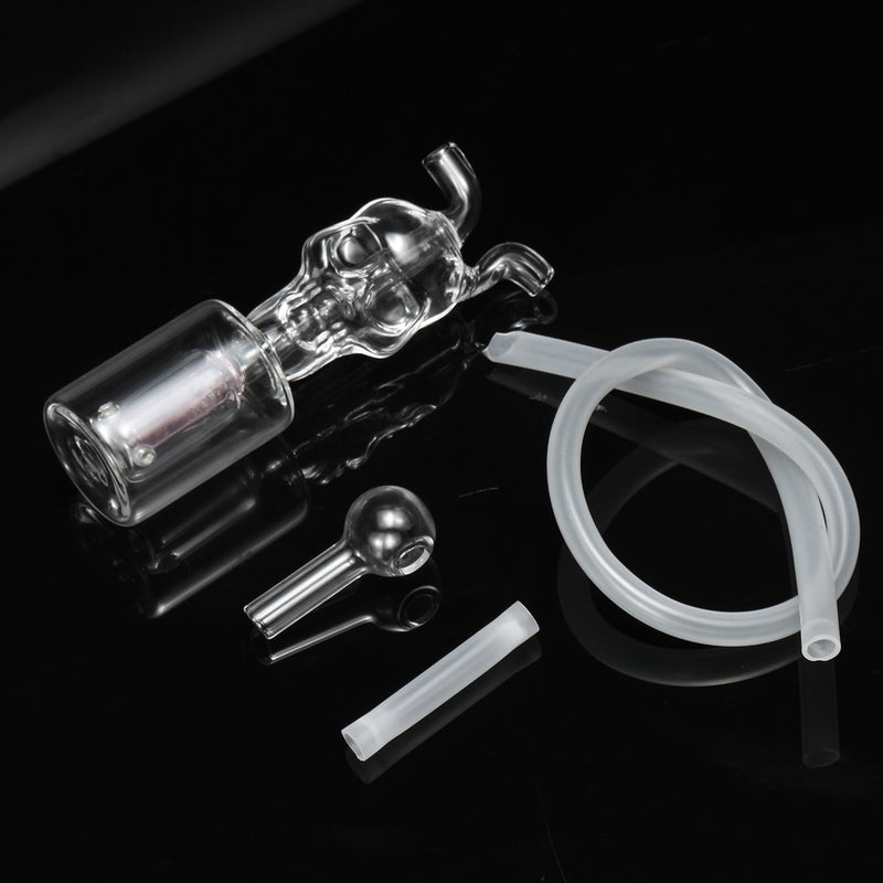 Modern Design 100MM Green Glass Skull Smoking Water Pipe Durable