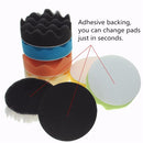 Drillpro 8Pcs 7 Inch Sponge Polishing/Buffing Pad Kit For Car Polisher