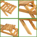 Plant Stand Shelves Flower Pot Rack Bamboo Garden Indoor Outdoor Patio 2 Tier