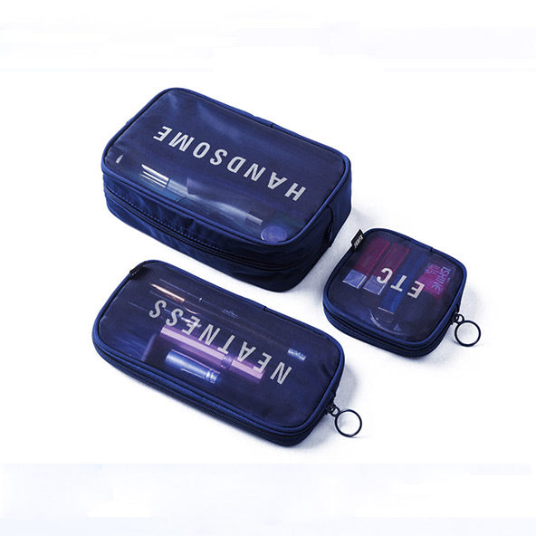 Honana HN-CB04 3PCS Travel Storage Bag Cosmetic Bags Digital Gadget USB Cable Organizer
