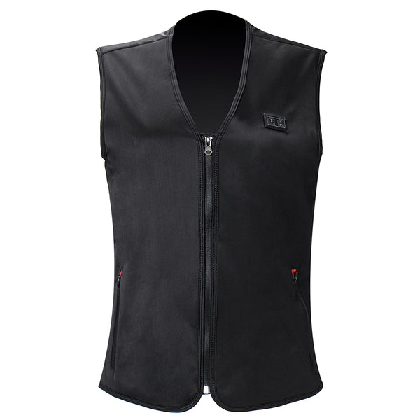 Intelligent Electric Heated USB Waistcoat Winter Temperature Control Sleeveless Coats Black