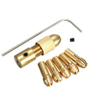 Drillpro 8pcs 0.5-3mm Small Electric Drill Bit Collet Micro Twist Drill Chuck Set with Allen wrench