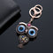 Vintage Owl Rhinestones Keychain Rings Holder Purse Bag Buckle Pendant Car Keyrings KeyChains
