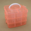 3-Layer Storage Case Detachable Plastic Cosmetic Tool Box Jewelry Holder Container 30 Grid