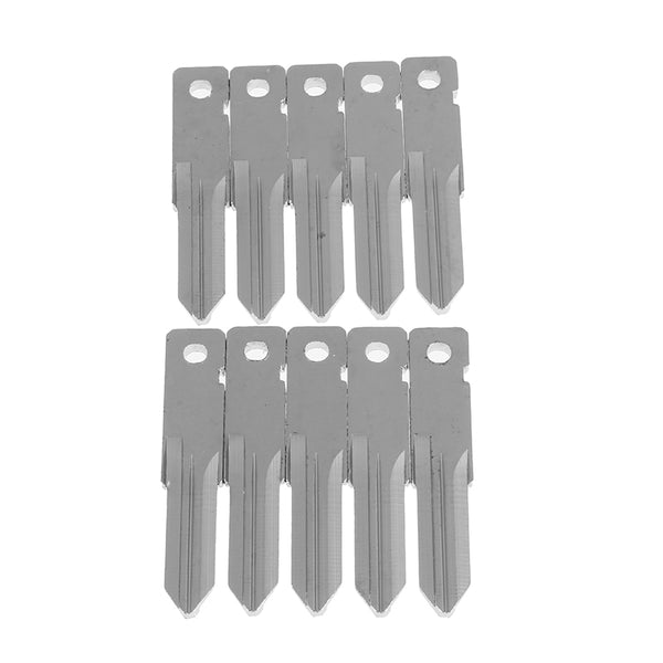 10Pcs Car VAC102 Uncut Key Blade for Renault Key Clip Shell Blank Replacement