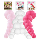 30PCS 6"-14" Paper Chinese Javanese Round Lantern Lamp Cover Wedding Outdoor Hanging Decor