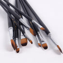 BGLN 803 9 Pcs/set Nylon Hair Oil Paint Brush Round Painting Brush For Watercolor Oil Acrylic Brush Pen pincel para pintura School Students Art Supplies