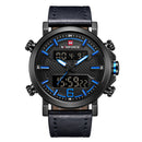 NAVIFORCE 9135 Dual Display Digital Watch Luminous Display Alarm Calendar Outdoor Sport Watch