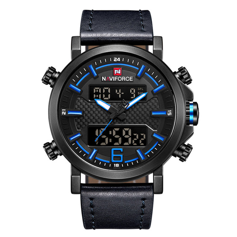 NAVIFORCE 9135 Dual Display Digital Watch Luminous Display Alarm Calendar Outdoor Sport Watch