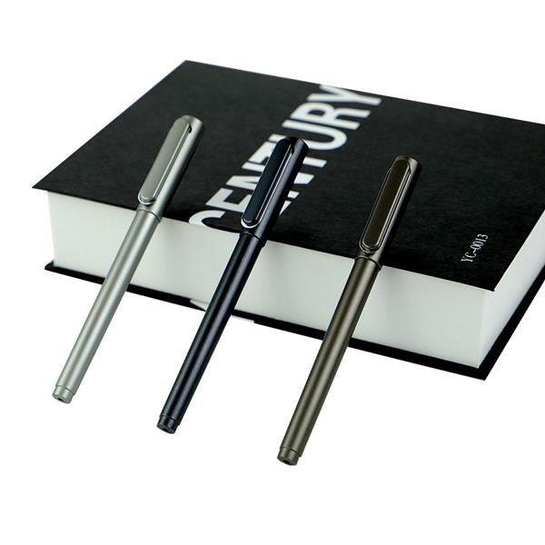 Deli A13 Metal Texture 0.5mm Gel Pen In Black For Office And School Stationary Supplies 12 Pcs