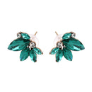 Elegant Crystal Wings Ear Stud Flower Rhinestones Earrings Gift for Her