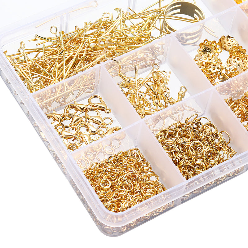 760Pcs/Set Eye Pins Lobster Clasps Jewelry Wire Earring Hooks Jewelry Finding Kit for DIY Necklace Jewelry Bracelet Making