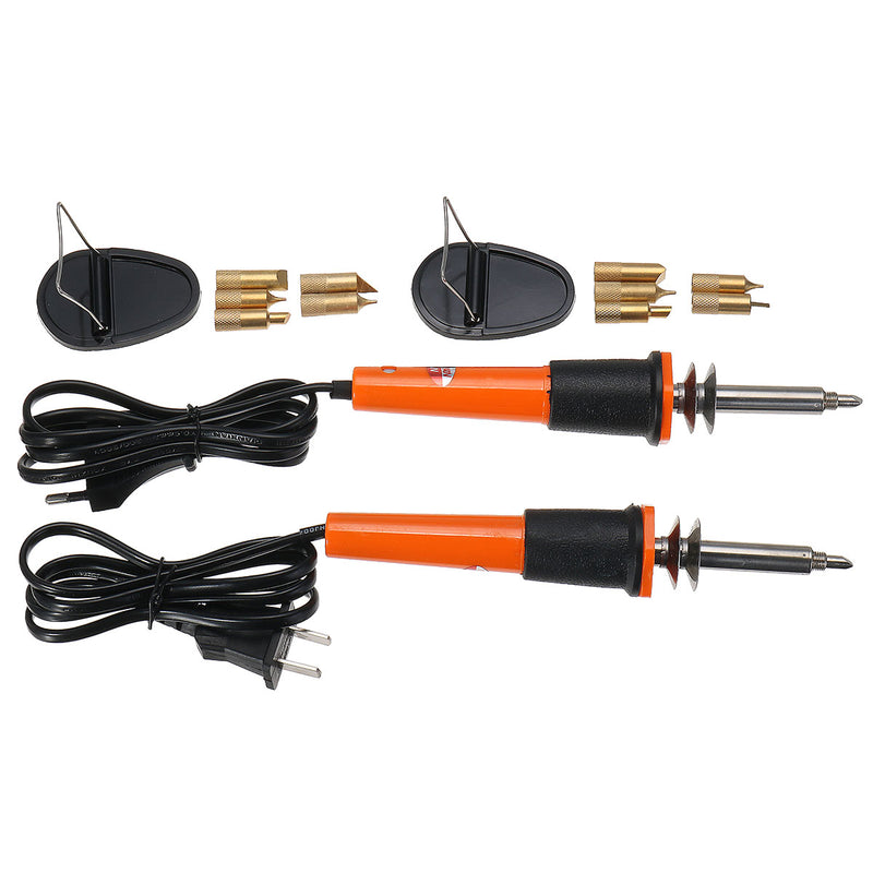 7 Pcs Profesional Soldering Iron Pen Kit Wood Burning Burner Set With Brass Tips