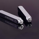 BENECREAT 12 PCS (6mm 1/4") Metal Design Stamps Punch Stamping Tool Electroplated Hard Carbon Steel Tools Stamp/Punch Metal Jewelry Leather Craft Tool