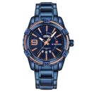 NAVIFORCE 9117 Waterproof Men Wrist Watch Calendar Full Steel Quartz Watches