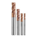 Drillpro 4pcs 4/6/8/10mm Rough End Mill Cutter 4 Flutes HRC55 AlTiN Coating Milling Cutter