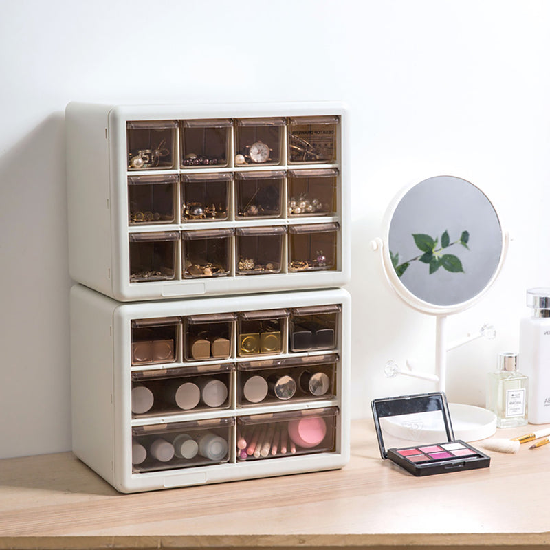 Transparent Jewelry Storage Organizer Drawers Box Makeup Cosmetic Case