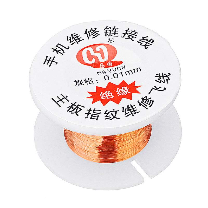 50m 0.01mm Insulating Copper Wire BGA Motherboard Fingerprint Maintenance Fly Line Solder Wire