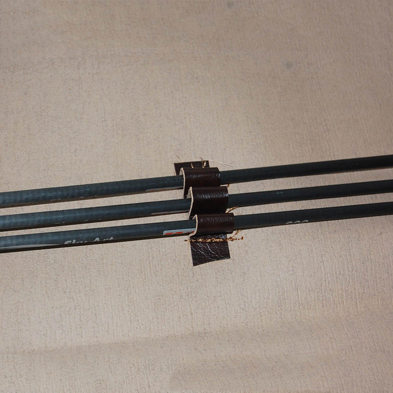 Traditional Soft Lightweight Brown Leather Bow Case 3 Pack Arrow Quiver For Recurve Bow
