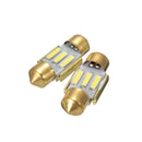 Pair 31MM White 3 SMD Number Plate Interior LED Reading Light Festoon Bulb Error Free