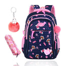 Waterproof Nylon Lighten Load Backpack Student School Bag Travel Kids Rucksack With Pencil Case