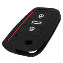 Silicone Remote Key Cover 3-Button Fob Case Shell for Volkswagen VW Golf 7 MK7