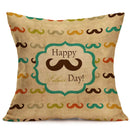 Honana WX-P4 43x43cm Father's Day Gift Flower Cotton Linen Pillow Case Cushion Cover Home Car Decor