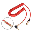 Flexible Spring 3.5mm Audio Cable Male To Female Aux Extension Cord 3.5mm Plug Cable Wire