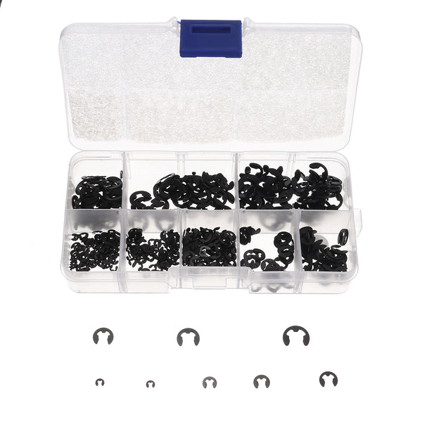 550Pcs External Circlip E-Type Snap Retaining Ring For Shaft 1.5mm to 6mm