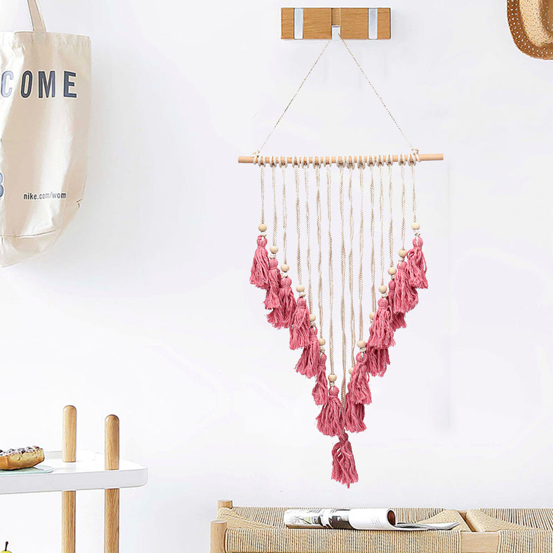 Wall Hanging Handwoven Bohemian Cotton Rope Chic Tapestry Home Door Decorations