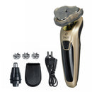 3 in 1 Multipurpose 4D Electric Shaver Hair Clipper Nose Trimmer Rechargeable Low Noise Wet Dry Shaver Razor Beard Hair Removal Machine
