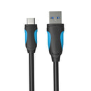 Vention VAS-A37 USB3.0 Type-C Flat Data Sync Charge Cable For PC Smartphone Table