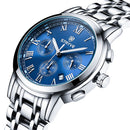 STRYVE S9601 Luminous Display Fashion Stainless Steel Strap Zinc Alloy Case 24hours Display Men Quartz Watch