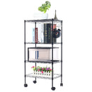 4 Tiers Storage Shelf Bookshelf Books Display Storage Racks Plants Stand Living Room Standing Shelves Books Magazine Organizer