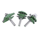 Drillpro 3pcs 8mm Shank Ogee Rail and Stile Router Bit Set Tungsten Carbide Woodworking Cutter Rotary Tool