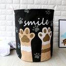 Dirty Clothes Storage Baskets Toy Storage Bucket Cartoon Folding Fabric Hamper Marble Laundry Basket